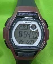 CASIO 38mm WS-2000M Plum Gray Step Tracker Lap Counter Watch Good Condition