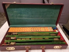 WOW! E.S. Lowe Vintage Crane Catalin Mahjong Set with Barons/Travelers/Jokers