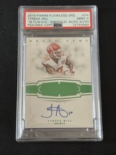 2019 PANINI FLAWLESS UPDATE #TH TYREEK HILL '18 FLW.D/G-EMERALD #d 1/2 PSA 9