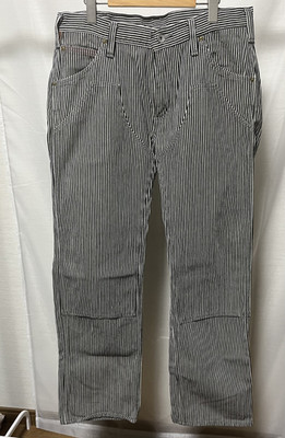 Iron Heart 12oz Double Knee Wabash Engineer Work Pants W34 White/Black JAPAN 