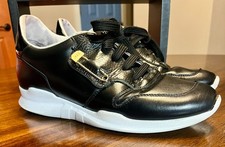 Sneakers donna John Galliano Paris in pelle nera taglia 8,5