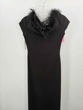 Pre-Owned Tahari Black Size 2 Evening Maxi Short Sleeve Dress