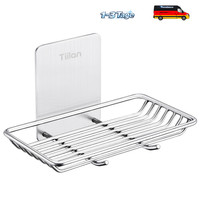 Selbstklebend Seifenschale Dusche Badezimmer Edelstahl Silber