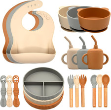 Silicone Baby Feeding Set 21 Pcs, Baby Led Weaning Supplies, Baby Feeding Suppli