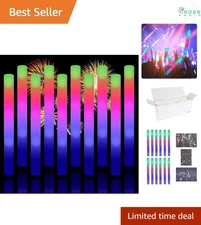 Light Up Foam Sticks 16 Inch 3 Modes Colorful Flashing LED Party, Concert