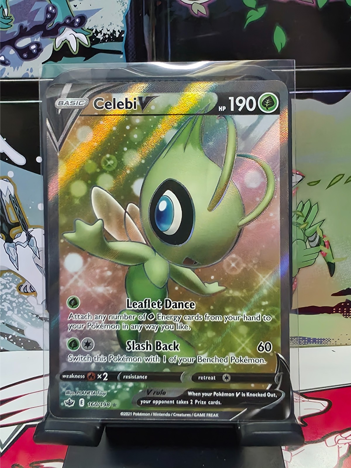 Celebi V (Full Art) 160/198 Swsh06: Sword & Shield - Chilling Reign Holo