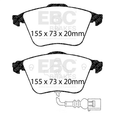 Disc Brake Pad Set-Yellowstuff Street And Track Brake Pads EBC Brake DP41946R