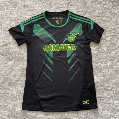 Jamaica Soccer Jersey Men s Medium Black Yellow Green LMS Sports #10 Jamaica 62