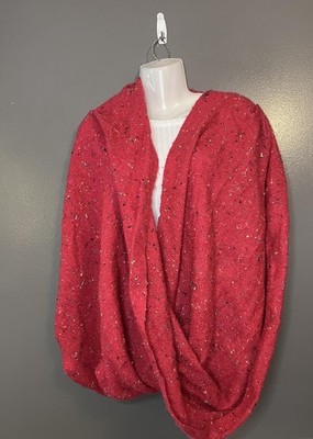 Target Infinity Scarf Womens One Size Red Pink Multicolor Knit Loop Shawl Wrap