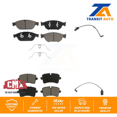 Front Rear Ceramic Disc Brake Pads And Wear Sensors Kit For Audi A6 Quattro A7