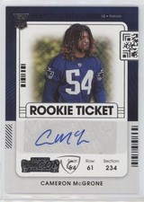 2021 Panini Contenders Rookie Ticket Variation Cameron McGrone #224 Auto 13c1