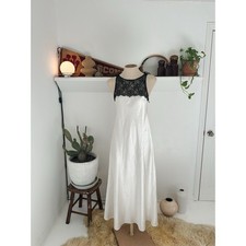 Vintage Valentino Slip Negligee Silk Lace Dress Small