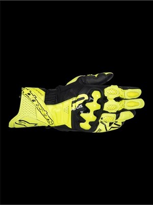 Alpinestars GP Plus R V3 Motorrad Sport Lederhandschuhe Gr XL Gelb-Fluo Schwarz