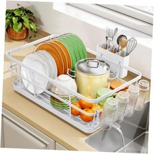  Large Dish Drying Rack for Kitchen Counter,Kitchen Dish Racks XLarge White