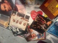 vintage vinyl record sleeve lot from 1960s to 1980s for artistic use not playing