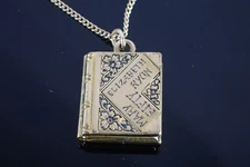 Antique Gold Filled Book Locket – JMF Co – With 14K SEMCO Chain – 19"