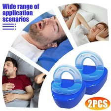 Anti Snoring Tongue Device Silicone Sleep Apnea Aid Stop Snore Sleeve 2PCS