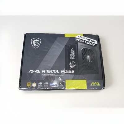MSI Mag A750GL PCIE5 PSU 750W Fully Modular Power Supply 80+ Gold *SEALED BOX* 