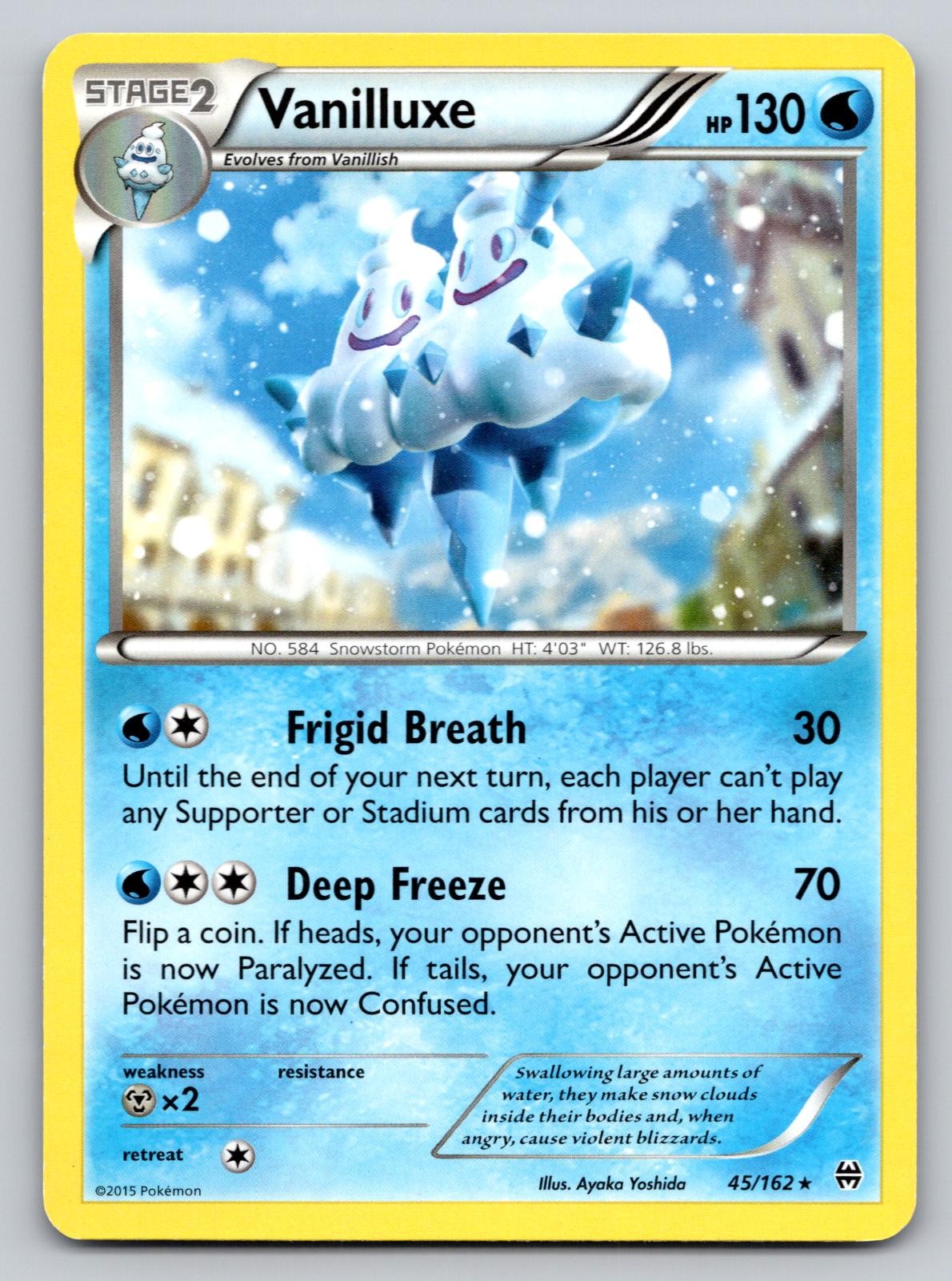 Pokemon Vanilluxe 45/162 Rare BREAKthrough MP