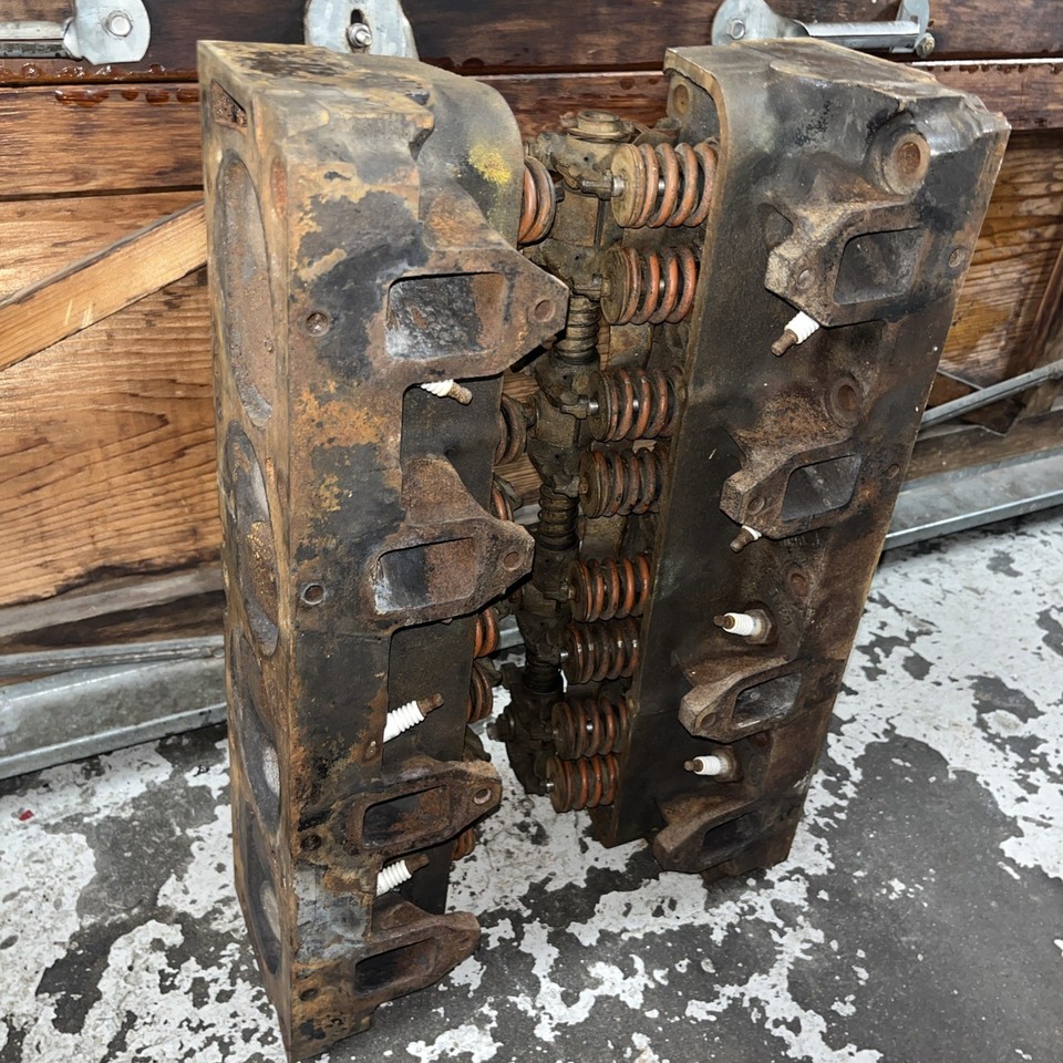 Ford FE 427 Low Riser C3AE-6090-J Cylinder Heads with rockers | eBay