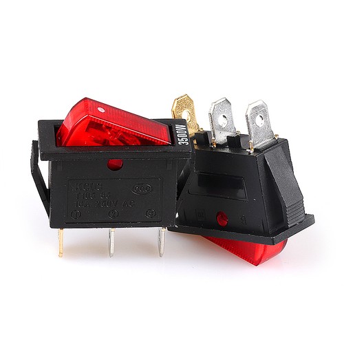 KCD3 2-3 Pin 2-3 Way Rectangular Rocker Switch Black/Red/Green/Blue/Yellow 250V - Picture 26 of 30