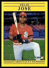 1991 Fleer Felix Jose St. Louis Cardinals #636