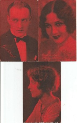 3 Exhibit Arcade Postcard Conrad Nagel Mary Brian Betty Bronson 1920s Hollywood