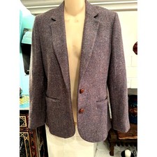 VINTAGE UNWORN SCOTTISH WOOL HARRIS TWEED BLAZER