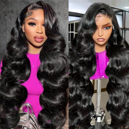 13x6 Body Wave Lace Front Wigs Human Hair 180% Density Glueless Pre Plucked L...