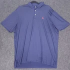 Polo Ralph Lauren Performance Shirt Mens XL Navy Blue Short Sleeve Stretch Golf
