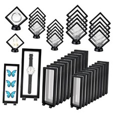 40 PCS Floating Display Case, 3D Challenge Coin Display Holder Frames Black