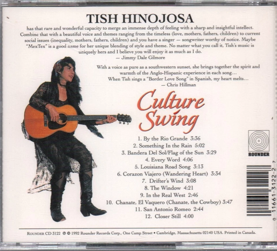 Tish Hinojosa Culture Swing CD USA Rounder 1992 Mit Löschloch Für Fronteinlage - Bild 2 von 2