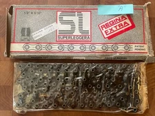New-in-Box Vintage REGINA EXTRA SUPERLEGGERA SL Chain 114L • Black.     (NJ)
