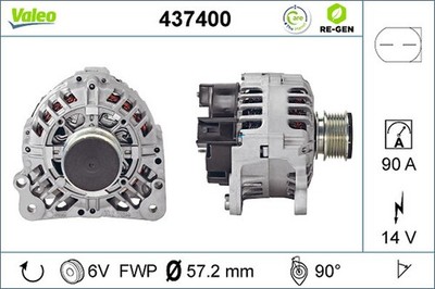 Lichtmaschine Generator Lima VALEO RE-GEN - AT 437400 +71.40  Pfand für VW FORD