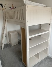 Feather and Black, Noah high sleeper, with desk and separate cupboard