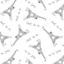 Eiffel Tower, Ooh Lala 44" fabric by Benartex, 16456-09, Cats in Paris, cotton