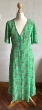 Mint Green/Pink/White Floral Regular Size 8 Buttoned Tea Dress from ASOS Design