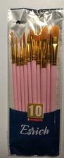 New Artist Paint Brush Brushes Set of 10 Water Oil Acrylic Painting Esrich