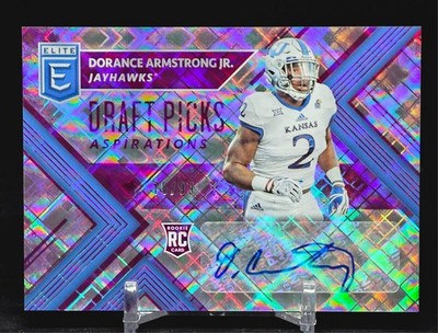 2018 Panini Elit Dorance Armstron Purple Vector Rookie Auto /99 Kansas Jayhawks