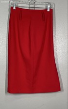 NWT Zara Basic Womens Red High Waist Pencil Skirt Classic Office Size Large