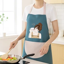 Waterproof PVC Apron - Adjustable Oil & Stain Resistant Kitchen Apron, Unisex fo