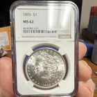 1885 Morgan Dollar $1 NGC MS 62 Silver Coin Philadelphia KM#110 8690385-029