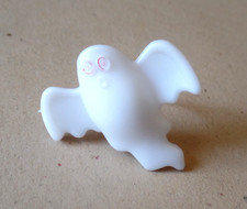 Vintage Over 20 Years Old Kids Small White Plastic GHOST Ring