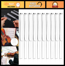 10 Music Stand Clips - Clear Acrylic Page Holders for Musicians, Pianists, Gigs