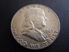 1963 Ben Franklin Silver Half Dollar Coin