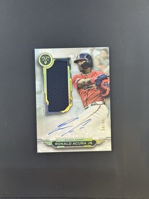 2019 Topps Triple Threads Ronald Acuna Jr Jumbo Relic Gold Auto  /99 Braves
