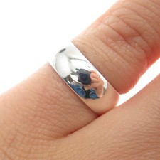 925 Sterling Silver Vintage Wedding Band Ring Size 4.75