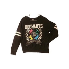 Harry Potter Hogwarts Long-Sleeve Black Sweater Size Medium