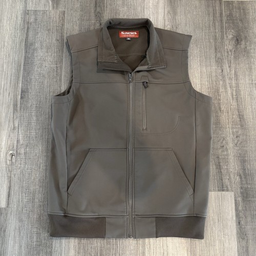 Simms Coat Mens Medium Rogue Fleece Vest Water Resistant Fishing Hiking Jacket - Picture 2 of 8
