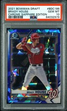 2021 Bowman Draft Chrome Sapphire Brady House #BDC186 RC PSA 10